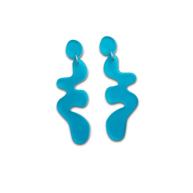 DECO FLEX Henri Drop Earrings - Frosted Teal