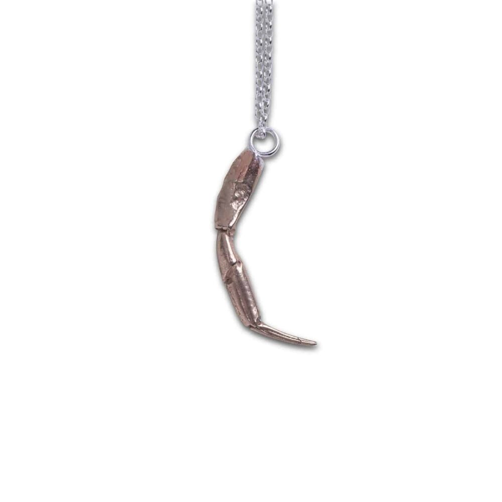 Crab Leg Pendant - Bronze