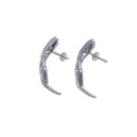 Crab Leg Earrings - Silver