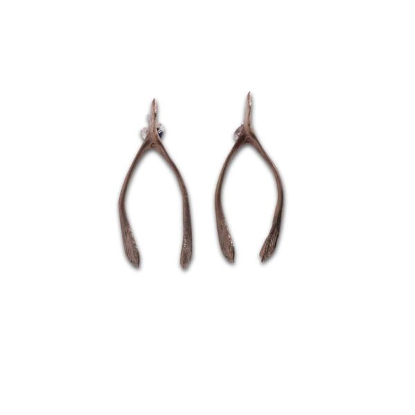 Wishbone Earrings - Bronze