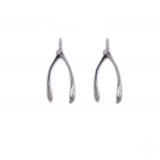 Wishbone Earrings - Silver