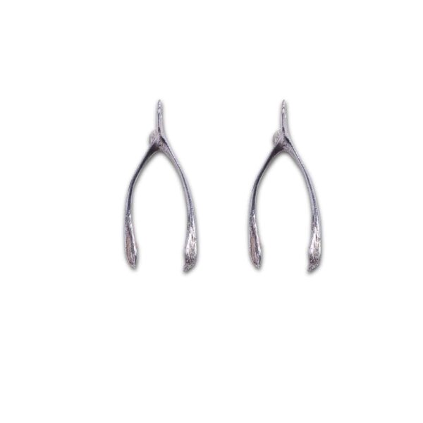 Wishbone Earrings - Silver