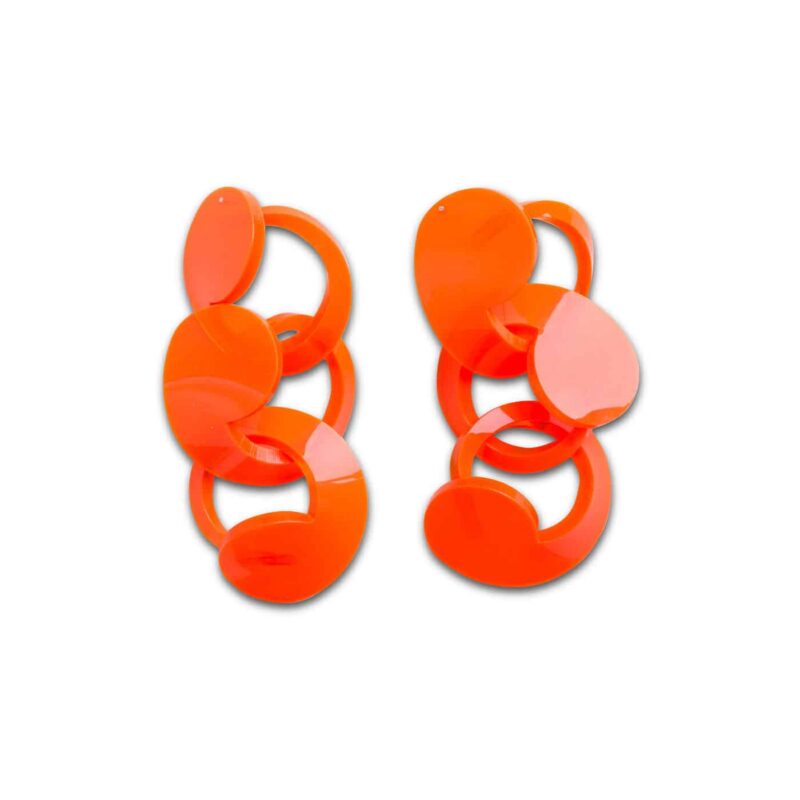 Spiral Drop Earrings Orange