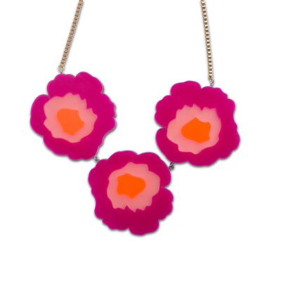Wowie Zowie Necklace - Hot Pink
