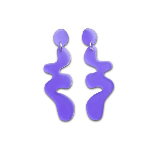 DECO FLEX Henri Drop Earrings - Frosted Purple