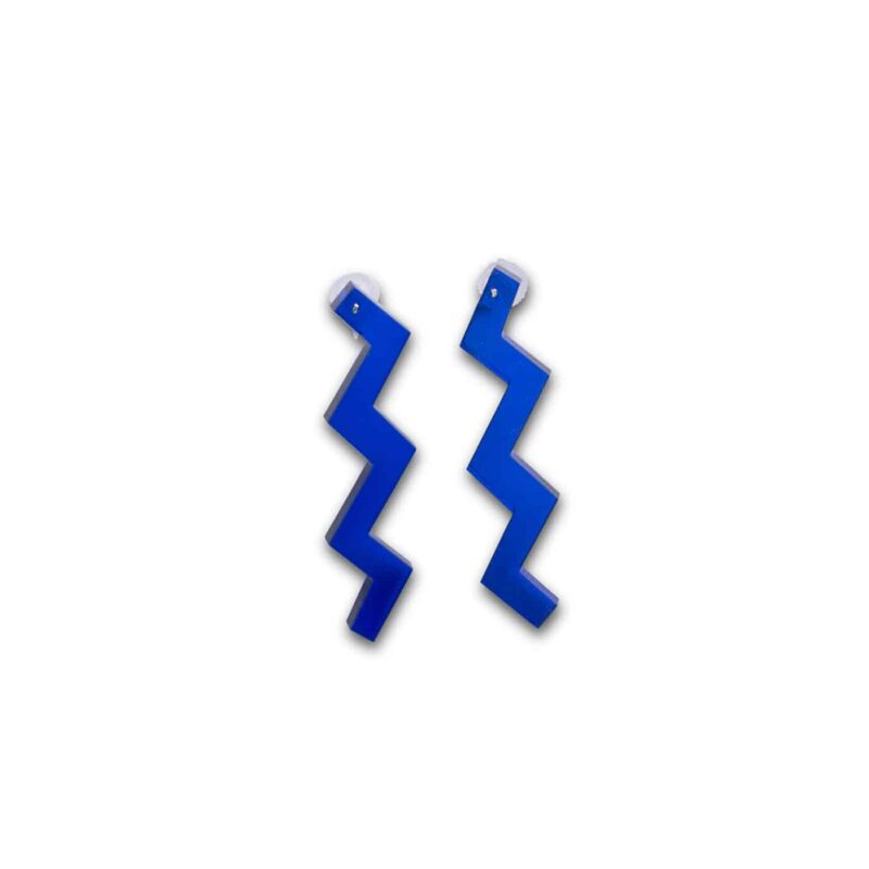 Mini Zig Studs Blue