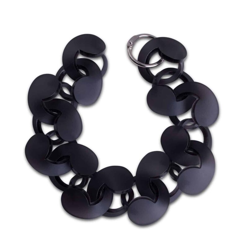 Spiral Drop Bracelet Black