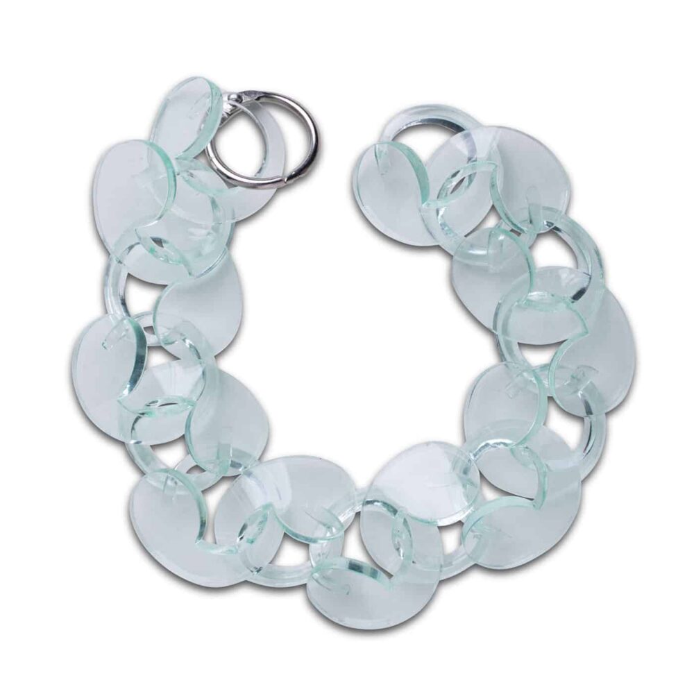 Spiral Drop Bracelet Trans Green