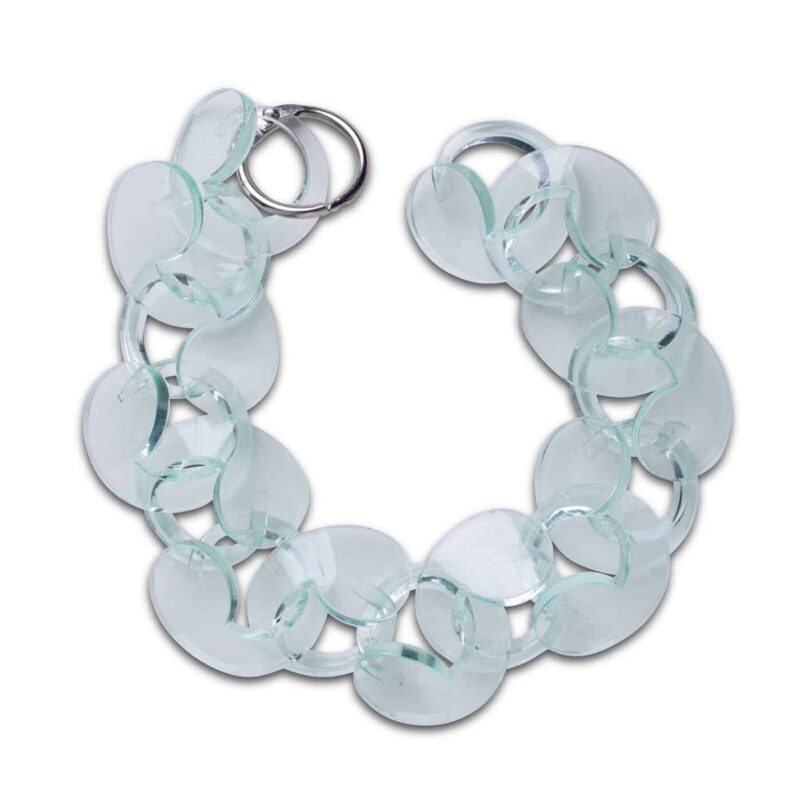 Spiral Drop Bracelet Trans Green