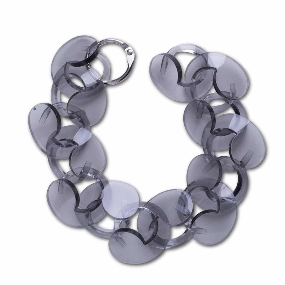 Spiral Drop Bracelet Trans Grey