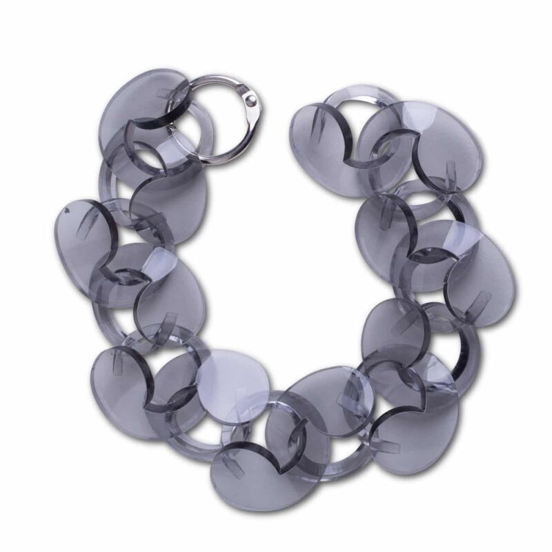 Spiral Drop Bracelet Trans Grey