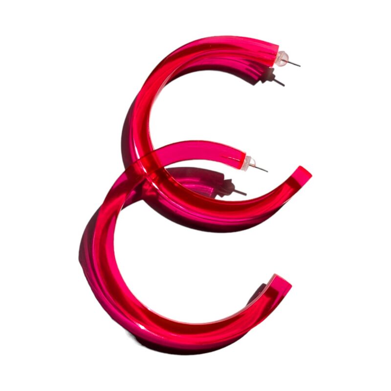 OPTIKA Hot Pink Hoop Earrings