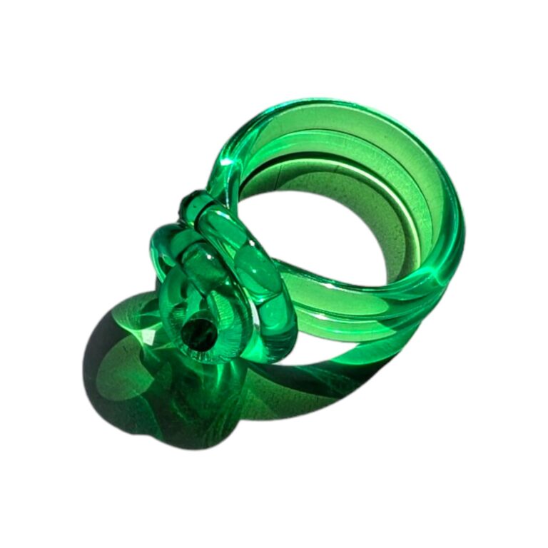 OPTIKA Emerald Green Statement Ring