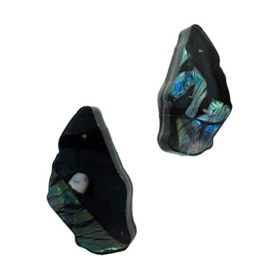 DUALITY opal noir studs