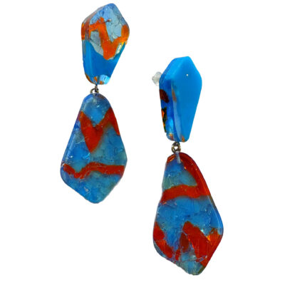 DUALITY AZURE CORAL DROP EARRINGS