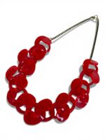 red spiral necklace