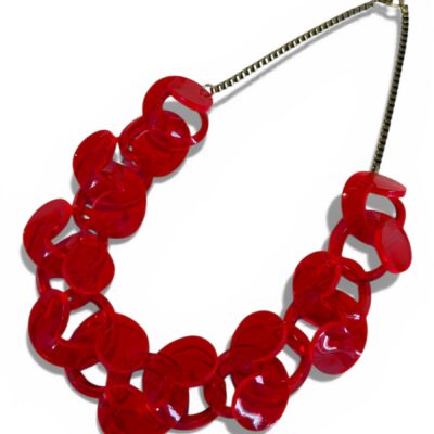 red spiral necklace